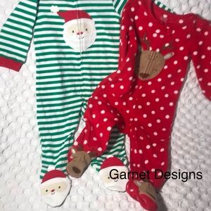 NWOT Christmas Santa and Reindeer PJ’s
